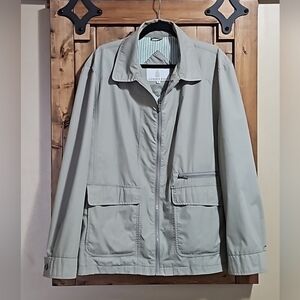 London Fog Sage Green Lightweight Windbreaker Spring Jacket Men's Size L…